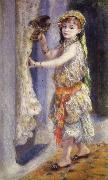 Pierre Renoir Young Girl with a Falcon Norge oil painting reproduction